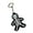 Black, variant on Halloween Skeleton Keychain For Daily Use PU Leather Ornament Gothic Accessory