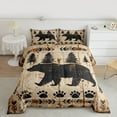 thumbnail image 3 of Homewish Wild Animal Bear Full Size Comforter Sets,Rustic Western Boho Bedding Comforter Set,Brown Beige Bedding Sets For Boys Kids,Ultra Soft Home Decor Reversible,3-Piece, 3 of 9