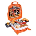 thumbnail image 2 of Juego de simución portátil, herramientas Montessori, maleta, plástico, desarrollo sensorial, juego de roles, juguetes educativos para niñas, , Caja de herramientas de reparación Sunnimix Juegos de simulación de juguetes, 2 of 8