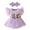 Purple, variant on Otqutp Sport Clothes for Toddler Girls Fly Sleeve Ribbed Floral Tulle Romper Bodysuit Dress Headbands Set 0 to 18 Months