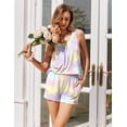 thumbnail image 5 of Ekouaer Womens Sleeveless Pajamas Set Casual Sleepwear Soft Pj Sets Tank Top and Shorts 2 Piece Loungewear for Summer, 5 of 6