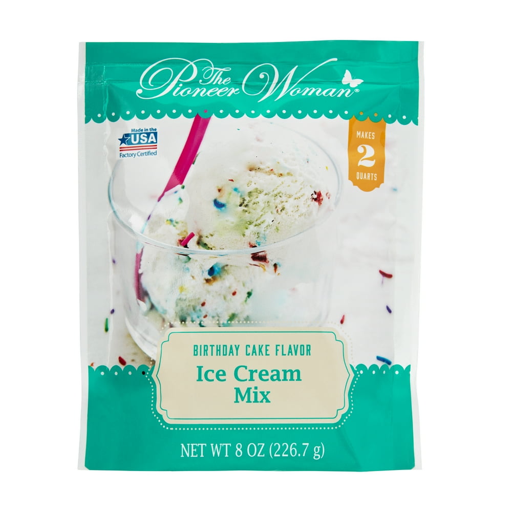 Pioneer Woman PWICMX8BDAY Individual 8 oz. Birthday Cake Ice Cream Mix