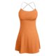 thumbnail image 4 of WILLBEST Trajes de Baño Mujer Completo Trajes de Baño Acanalados Para Mujer Vestido de Baño Tirantes Ajustables Traje de Baño Con Bolsillos 2662, 4 of 5