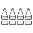 thumbnail image 1 of Unique Bargains Gun-black Metal Overall Buckles 4 Sets, 1 of 6
