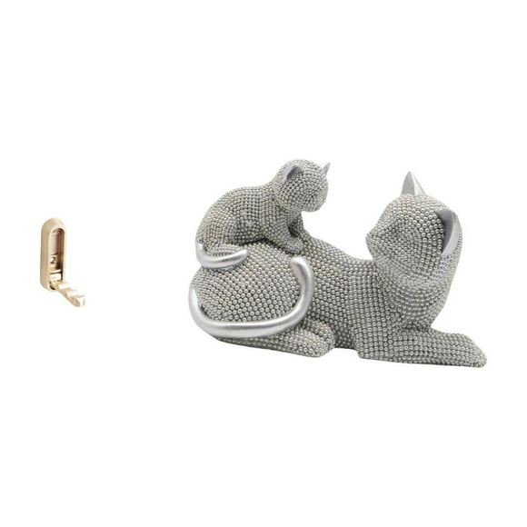 Organizador de pared plegable con gancho para gatos, perchero decorativo con escultura de animal, adorno de mesa para baño, dormitorio, sala de estar