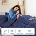thumbnail image 7 of 3- Piece Premium Duvet Set -Oversized Super King (120" x 98") Size - 600 Thread Count, Ultra Soft Egyptian Cotton Comforter Cover with Zipper Closure & Corner Ties, Mediterran-Blue Solid, 7 of 7