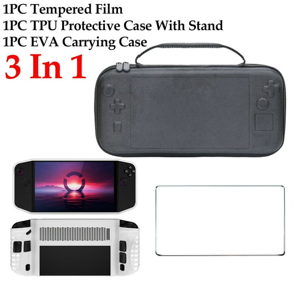 Portable EVA Storage Bag Carrying Case Screen Protector For Lenovo Legion Go TPU Protective Case With Kickstand for Legion GO 3 in 1 A