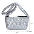 thumbnail image 2 of Bolso acolchado de algodón para otoño e invierno, bolso de plumas a la moda, suave para compras de niñas, 2 of 9
