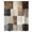 Khaki Gray Blue Light Brown, variant on Black Brown Abstract Sheer Curtains 108 Inches Extra Long, Oil Painting Color Blocks Light Filering Curtains, Privacy Drapes Simi Floor to Veiling Curtain for Living Room Bedroom Window Treatment