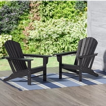 Polytrends  Altura  Outdoor Eco-Friendly All Weather Poly Patio Adirondack Chair (Set of 2) Black