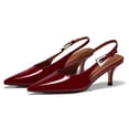 thumbnail image 2 of Women  Closed-Toe, Pointed-Toe Slingback Pumps — Kitten-Heel Formal Footwear, 2 of 5