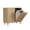 Oak-Laundry Storage Cabinet, variant on Hommoo Wall-Mounted Bathroom Cabinet with Vertical Grooved Design, Wall-Mounted Storage Cabinet for Bathrooms, Restrooms, and Hallways, Oak