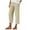 Khaki, variant on Capri Leggings for Women Summer Zipper Pocket Pants Casual Button Solid Capris Pant