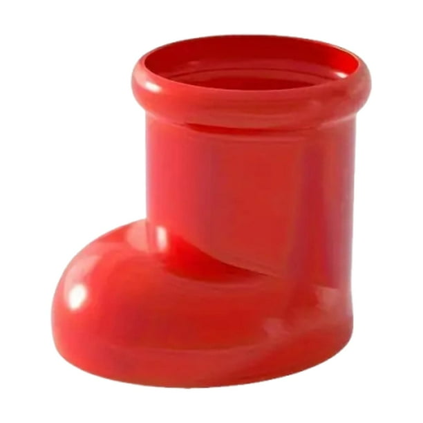 Colección de porta brochas de maquillaje, jarrón de flores para el hogar, mesa de centro, estantería Rojo