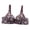 Purple, variant on Loopsun Women Daily Floral Print Underwire Bra Comfortable Breathable Shaping Support Thin Wear