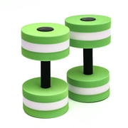 Aquatic Foam Exercise Dumbbells For Water Aerobics (Set of 2, Light Green)