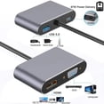 thumbnail image 3 of Adaptador USB C Hub 4 en 1: VGA + HDMI + USB 3.0 + USB-C PD 4, 3 of 4