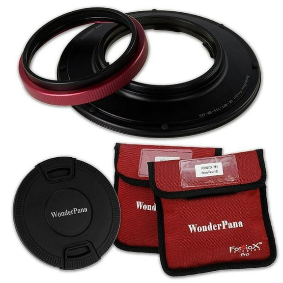 Fotodiox WP145-Core-OM714-MFT28-Cap WonderPana Filter Holder for Olympus 7-14 mm F-2.8 M.Zuiko Digital ED PRO Lens & Ultra Wide Angle Lens Filter Adapter