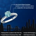 thumbnail image 2 of Gem Stone King 10K White Gold Blue Zircon Solitaire Engagement Ring for Women | 1.20 Cttw | Round 6MM | Gemstone Birthstone | Size 5, 2 of 6