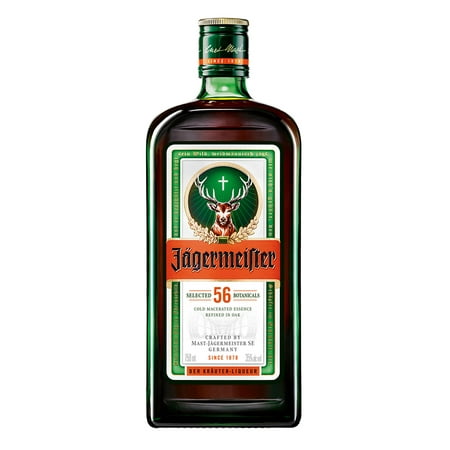 Jagermeister Herbal Flavor Cold Macerated Essence Liquor, 1 Count, 750ml 35% ABV, Glass Bottle, New