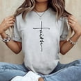 thumbnail image 3 of Faith Shirt Christian with Cross and Scripture, Inspirational Clothing, Men's and Women's Graphic Tee 100% Cotton by TBun, Full Sizes S-5XL, 3 of 5