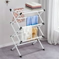 thumbnail image 3 of Yeacher Folding Drying Rack Metal Stand Hanging Saving Space Multifunction Home Laundry Clothes Towel Organizer, 3 of 8
