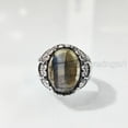 thumbnail image 3 of Labradorite Mans Ring, Natural Blue Fire Labradorite, Unisex Ring, Silver Jewelry, 925 Silver Ring, Birthday Gift, Heavy Men Ring, Arabic Design, Ottoman Style Ring, Christmas, Turkey Mens Signet Ring, 3 of 7