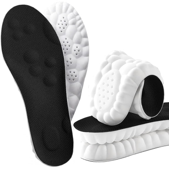 4D Cloud Insoles for Men & Women – Memory Foam Arch Support, Shock Absorption Orthopedic Inserts for Foot Comfort, Plantar Fasciitis Relief, Anti-Fatigue, Trim to Fit