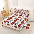 thumbnail image 2 of Castle Fairy Basketball Soccer Football Baseball Bed Sheets 4-Piece, Sport Ball Game Full Size Sheets, Multicolor White,1 Fitted Sheet, 1 Flat Sheet and 2 Pillowcases, 2 of 6