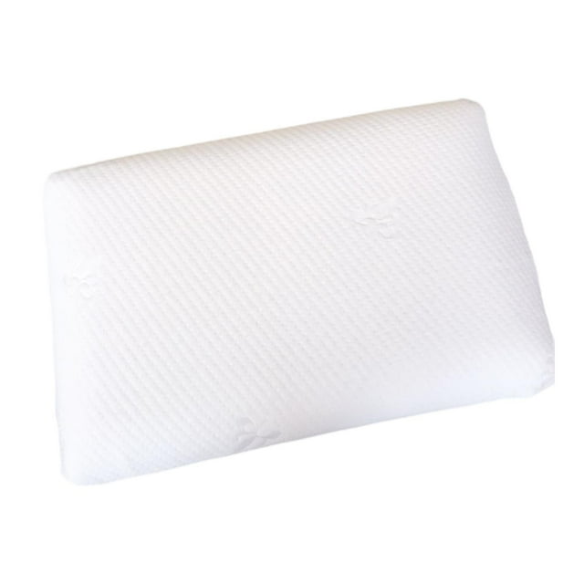 Siruishop Latex Pillow Ergonomic Sleeping Bed Pillow for Side Back and Stomach Sleeper with Outer Cover. Made from premium Thai latex, this pillow features a honeycomb breathable design and measures 58cm x 38cm x 10cm (22.83in x 14.96in x 3.94in). It includes a soft dustproof inner cover and is suitable for various sleeping positions. The white pillow has a textured surface and is lightweight for portability.