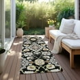 thumbnail image 6 of Addison Rugs Chantille Indoor/Outdoor Traditional Vintage Black Washable Runner Rug, 2'3" x 7'6", 6 of 6