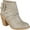 Stone, variant on Journee Womens Strap Inside Zip Stacked Heel Booties, Widths Available