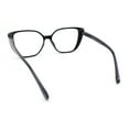 thumbnail image 4 of Retro Womens Classy Oversized Rectangular Cat Eye Reading Glasses Black +1.00, 4 of 4