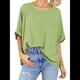 thumbnail image 2 of Camiseta Holgada Informal de Verano de Corta para Mujer. Verde M, 2 of 8