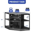 thumbnail image 7 of ModFusion Gray TV Stand, 55" Max Screen, 6 Shelves, LED Lights, Drawers, Adjustable, 300 lb Capacity, 7 of 7