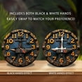 thumbnail image 2 of Vintage Anvil Clock Wall Decor Home 10-Inch Silent Wooden Wall Clock, Battery Operated (AA Batteries Not Included), Artistic Home Decor, 2 of 7