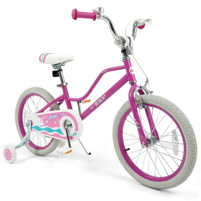 Costway 18" Kids Bicycle with Dual Brake System Adjustable Handlebar & Seat Low-Step Frame
