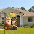 thumbnail image 2 of Amhnf Pomeranian Dogs In Flower Garden亚麻花园旗 For Home Outdoor Garden Yard Decor 12x18 inch, 2 of 5