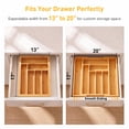 thumbnail image 6 of CHITOOMA Wood Bamboo Kitchen Drawer Organizer,Expandable Silverware Holder,Adjustable Kitchen Utensil Tray,for Forks, Spoons and Knives,8 Slots,Large, 6 of 12