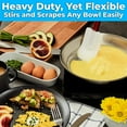 thumbnail image 3 of Pro Grade, Heavy Duty 14 In Silicone Spoonula 2 Pack. Long, Heat Resistant Scraper Perfect for Nonstick Cookware. Best Red and White Spoon Spatulas for Making Cake. Great Non Scratch Spatula Accessory, 3 of 5