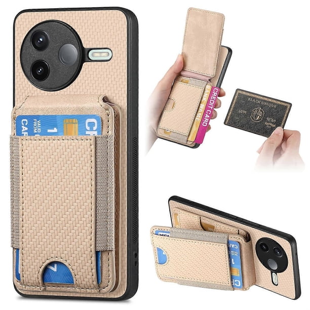 For Xiaomi Poco F7 Pro 5G Xiaomi Redmi K80 5G Case with Card Holder Kickstand Leather Back Cover - K