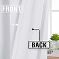 thumbnail image 6 of H.VERSAILTEX Contemporary Faux Linen 100% Blackout Back Tab/Rod Pocket/Hook Belt Thermal Insulated Curtain Sets for Bedroom, 2 Panels, 52"x 63", Pure White, 6 of 6