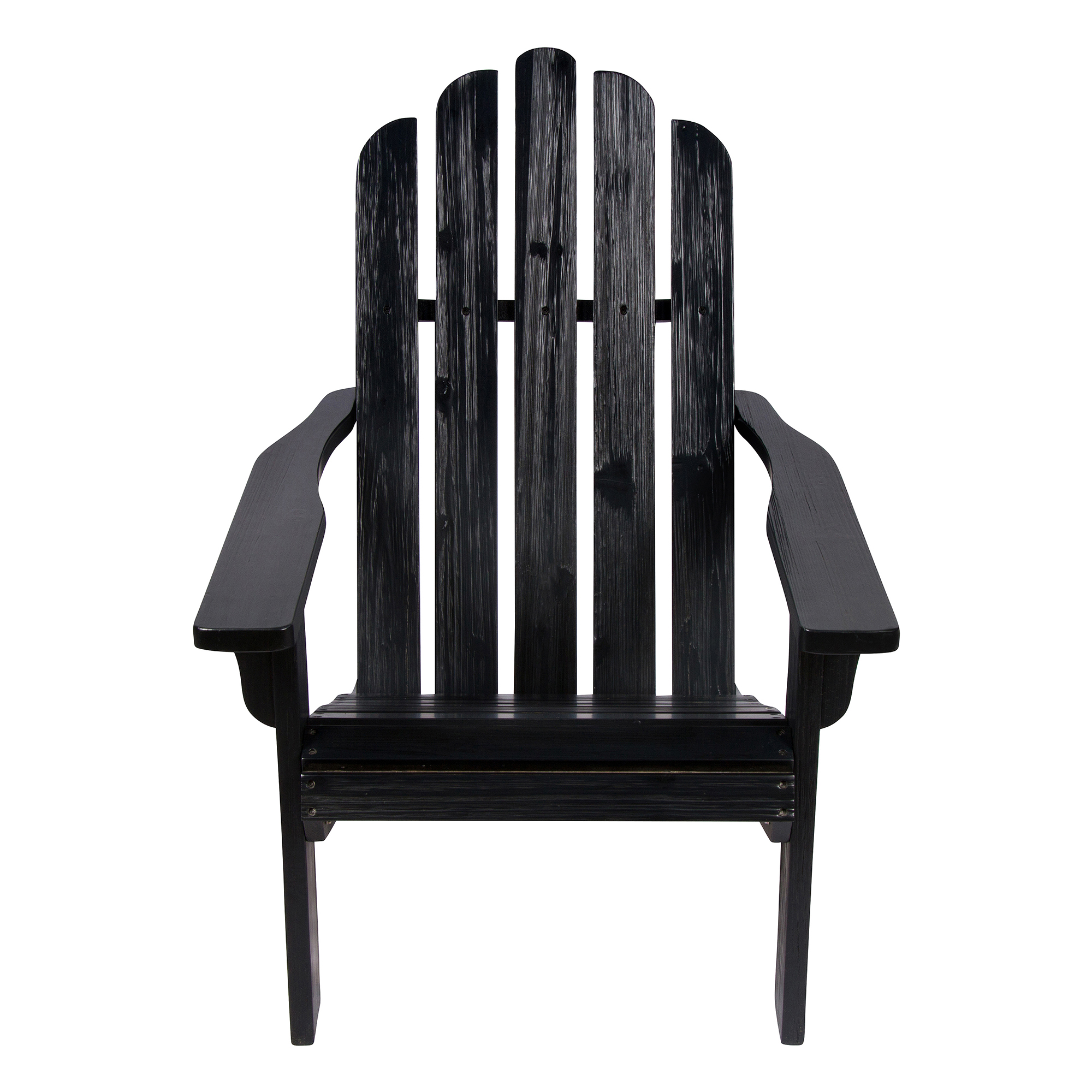Shine Company Marina II Solid Wood Adirondack Chair, Black - image 2 of 7