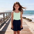 thumbnail image 6 of OGLCCG Cotton Linen Camisole Tops for Girls Spaghetti Strap Plaid Tank Tops Summer Casual Sleeveless Shirts 4-14 Years, 6 of 7