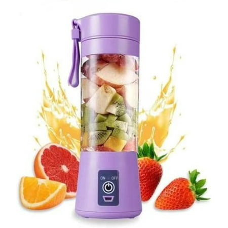 

LFOGoods Portable Blender Juicer Cup with 6 Stainless Steel Blades with Rechargeable Usb Travel Blender with One Touch Operation Handheld-purplesize