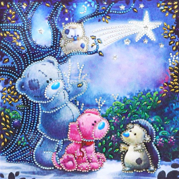 Cuadros Decorativos 5D bricolaje forma especial diamante pintura oso patrón punto de cruz decoración DQrwqpou Nuevos Originales