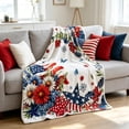 thumbnail image 6 of Tepsmf Patriotic Blanket, 4th of July Throw Blanket, American Flag Fleece Blanket, Small Blanket for Air Conditioned Room, Sofa, Travel, 6 of 6