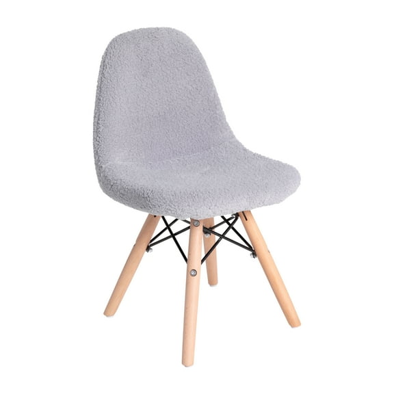 Flash Furniture Zula Collection Kids Furry Chairs, Gray