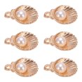 thumbnail image 2 of 30 Pcs Charm Kitten Laugh Sea Shell Hardcore Foot Chain Pendant Shoe Bag Accessories DIY JewelryGolden Seashell, 2 of 8