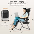 thumbnail image 6 of WARMOUNTS 29'' XXL Oversized Zero Gravity Lounge Chair, Folding Recliner Chair Adjustable w/ Pillow, Side Tray, 500lbs, for Yard, Lawn, Terraces, Balcony, Pool, 6 of 8